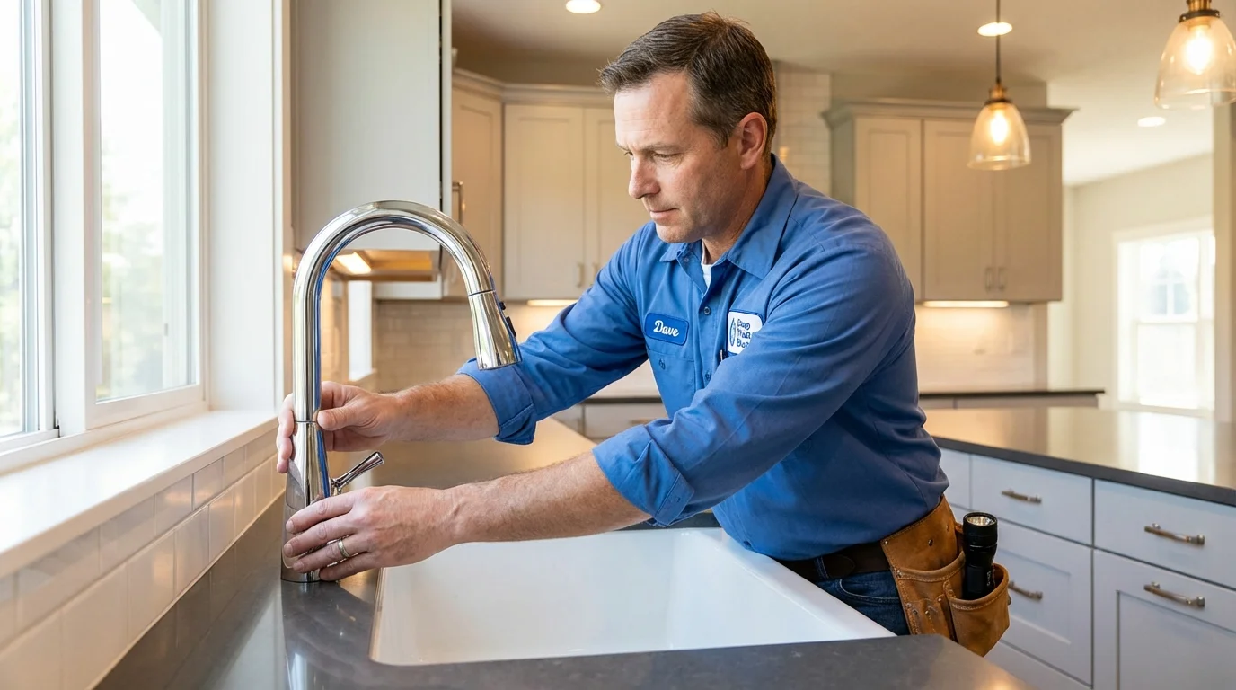 Kitchen faucet installation by Johns Plumbing LLC in Thousand Oaks