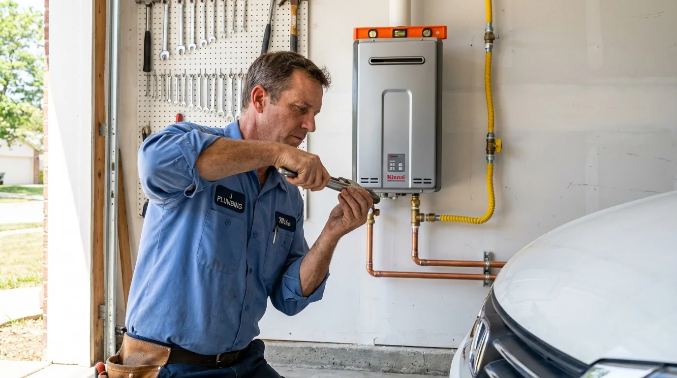 Tankless water heater installation by a Johns Plumbing LLC plumber in Thousand Oaks